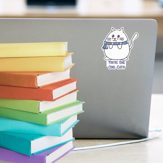 Niedlich Cooler Cat Cartoon Funny Kawaii Cat Lover Aufkleber