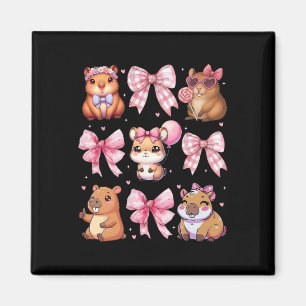 Niedlich Coquette Bow Capyra Pajamas Pjs Kleidung Magnet