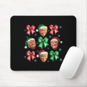 Niedlich Coquette Bow Christmas Donald Trump 2024 Mousepad (Mit Mouse)