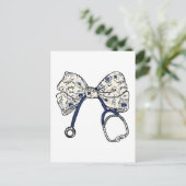 Niedlich Coquette Bow Coquette Bow Krankenpflege Ankündigungspostkarte (Stehend Vorderseite)