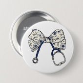 Niedlich Coquette Bow Coquette Bow Krankenpflege Button (Vorne & Hinten)
