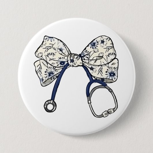Niedlich Coquette Bow Coquette Bow Krankenpflege Button (Vorderseite)