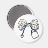 Niedlich Coquette Bow Coquette Bow Krankenpflege Magnet (Vorderseite/Rückseite)