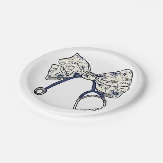 Niedlich Coquette Bow Coquette Bow Krankenpflege Pappteller (Schrägansicht)