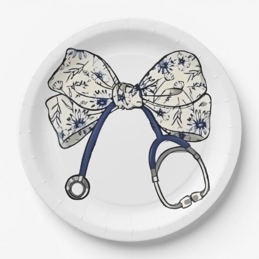 Niedlich Coquette Bow Coquette Bow Krankenpflege Pappteller (Vorderseite)