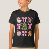 Niedlich Coquette Bow Nk Weihnachtsbaum Santa Ging T-Shirt (Vorderseite)