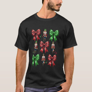 Niedlich Coquette Bow Nutcracker Squad Weihnachtsf T-Shirt