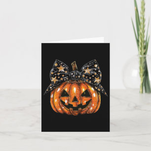 Niedlich Coquette Bow Pumpkin Halloween Women Spoo Karte