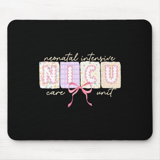 Niedlich Coquette Bow Spring Nicu Nurse Mousepad (Vorne)