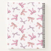 Niedlich Coquette Bows Pink Personalisiert Sketchb Notizblock (Rückseite)