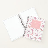 Niedlich Coquette Bows Pink Personalisiert Sketchb Notizblock (Innenseite)
