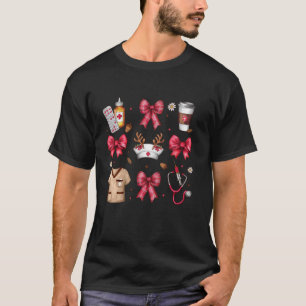 Niedlich Coquette Christmas Nurse Bows Santa Ginge T-Shirt
