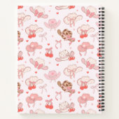 Niedlich Coquette Cowgirl Hat Cherry Bow Monogram Notizblock (Rückseite)