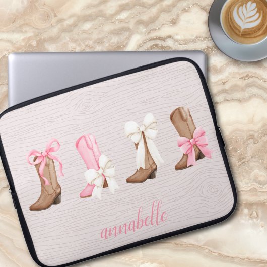 Niedlich Coquette Cowgirl Stiefel Personalisiert Laptopschutzhülle
