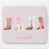 Niedlich Coquette Cowgirl Stiefel Personalisiert Mousepad (Vorne)