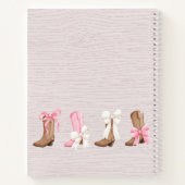 Niedlich Coquette Cowgirl Stiefel Personalisiert Notizblock (Rückseite)