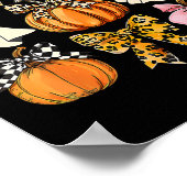 Niedlich Coquette Ghost Pink Coquette Bows Pumpkin Poster (Ecke)