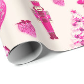 Niedlich Coquette Girly Preppy Pink Weihnachten Geschenkpapier (Rolleneckpunkt)