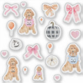 Niedlich Coquette Halloween Pumpkins Aufkleber (Vorderseite)