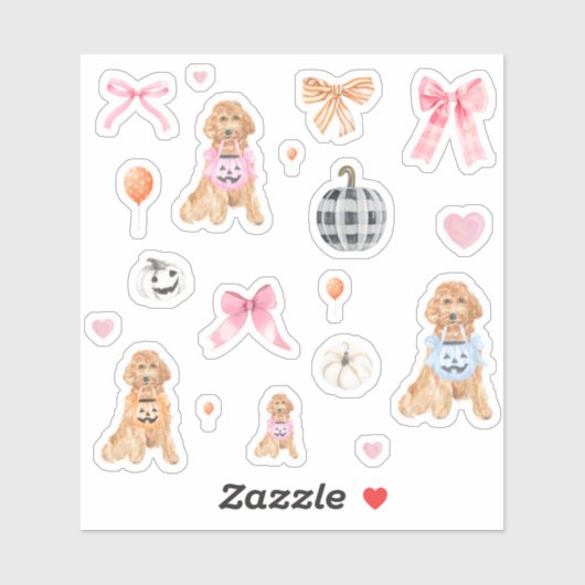 Niedlich Coquette Halloween Pumpkins Aufkleber (Blatt)