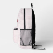 Niedlich Coquette Pink Bow Kariert Personalisiert Bedruckter Rucksack (Rechts)