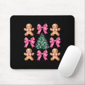 Niedlich Coquette Pink Bow Xmas Gingerbread Mann C Mousepad (Mit Mouse)