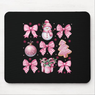 Niedlich Coquette Weihnachten Pink Bows Santa Ging Mousepad