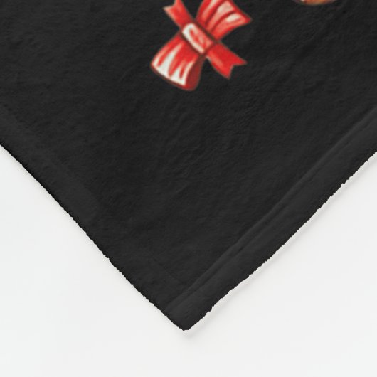 Niedlich Coquette Xmas Gingerbrei Mann Bow Weihnac Fleecedecke (Ecke)