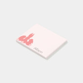 Niedlich Coral Bunnies | Personalisierte Post-it®- Post-it Klebezettel (angewinkelt)