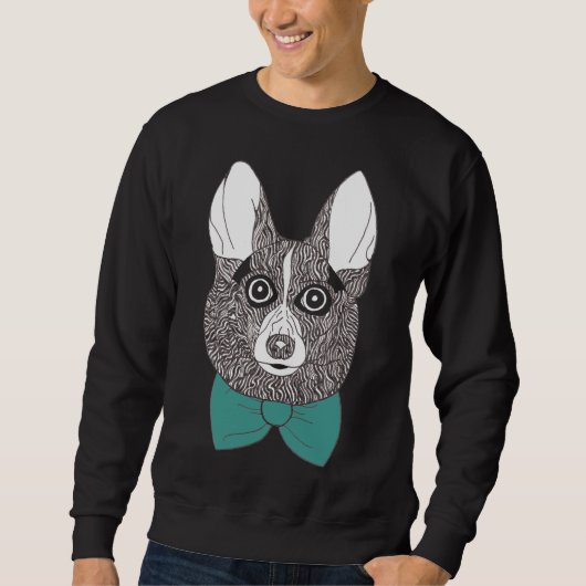 Niedlich Corgi 1035 Sweatshirt (Vorderseite)