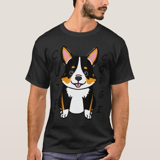 Niedlich Corgi 629 T-Shirt (Vorderseite)