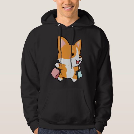 Niedlich Corgi 729 Hoodie (Vorderseite)