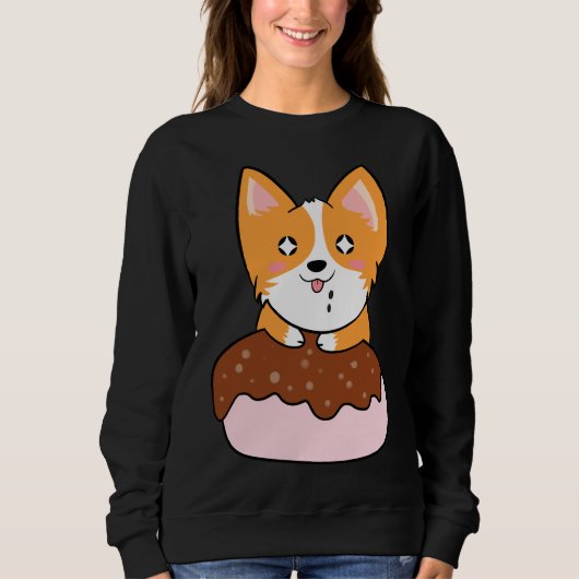 Niedlich Corgi 742 Sweatshirt (Vorderseite)