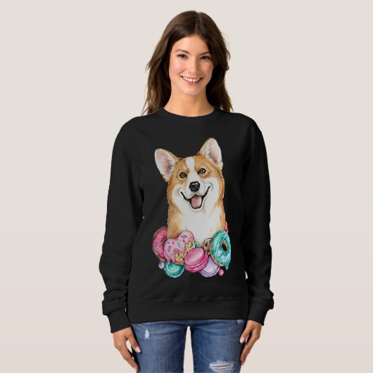 Niedlich Corgi 827 Sweatshirt (Vorne ganz)
