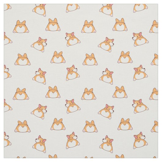 Niedlich Corgi Behinds Pattern Stoff (Muster)