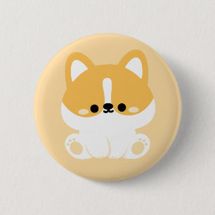 Niedlich Corgi Button