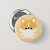 Niedlich Corgi Button (Vorne & Hinten)