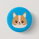 Niedlich Corgi Button (Vorderseite)