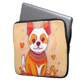 Niedlich Corgi Cartoon Laptopschutzhülle (Vorderseite Links)