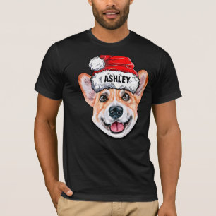 Niedlich Corgi Christmas Hat Dog Big T-Shirt