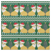 Niedlich Corgi Christmas Santa Stoff (Muster)