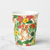 Niedlich Corgi Colorful Pappbecher (Rückseite)