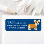 Niedlich Corgi Custom Blue Rücksendeadresse (Insitu)