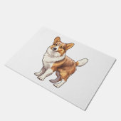 Niedlich Corgi Dog Fußmatte (Schrägansicht)