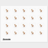 Niedlich Corgi Dog Herz-Aufkleber (Blatt)