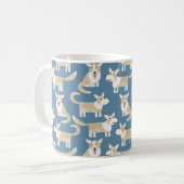 Niedlich Corgi Dog Kaffeetasse (Vorderseite Links)