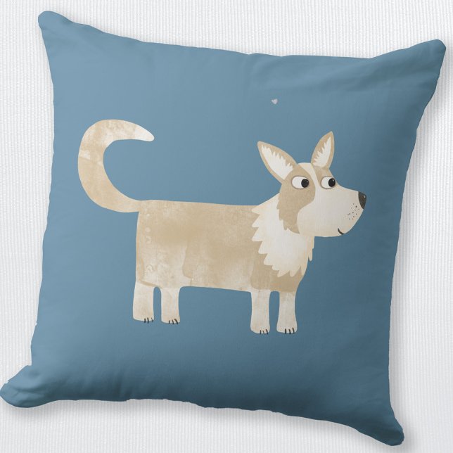 Niedlich Corgi Dog Kissen (Fun Corgi dog throw pillow)
