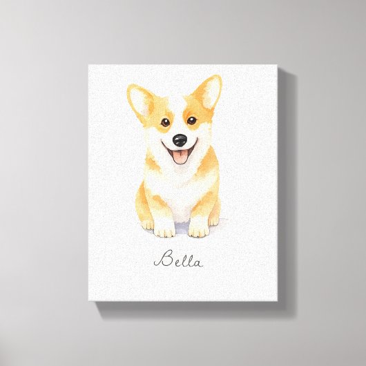 Niedlich Corgi Dog Leinwanddruck (Vorderseite)