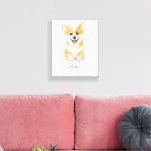 Niedlich Corgi Dog Leinwanddruck (Insitu (Wohnzimmer))