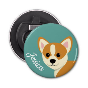Niedlich Corgi Dog Lover Personalisiert Flaschenöffner